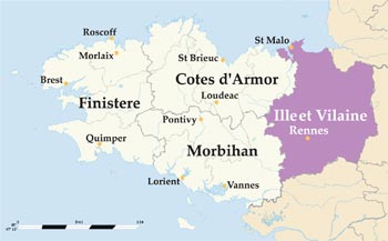 Ille et Vilaine map