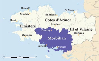 Morbihan map